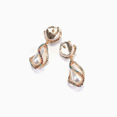 Bunte Strass-Perlen-Anhänger-Ohrringe - Mehrfarbig